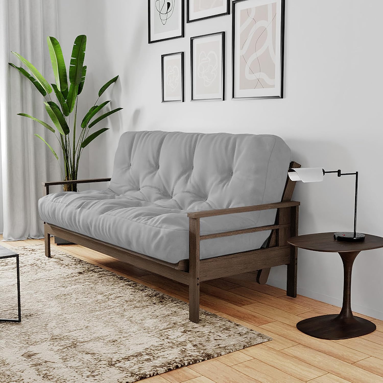 Royal Sleep Products by The Futon Factory 12 inch Foam Futon Mattress - Solid Black Fabric - Full Size - CertiPUR Certified Foams - Made in USA - (Frame not Included)