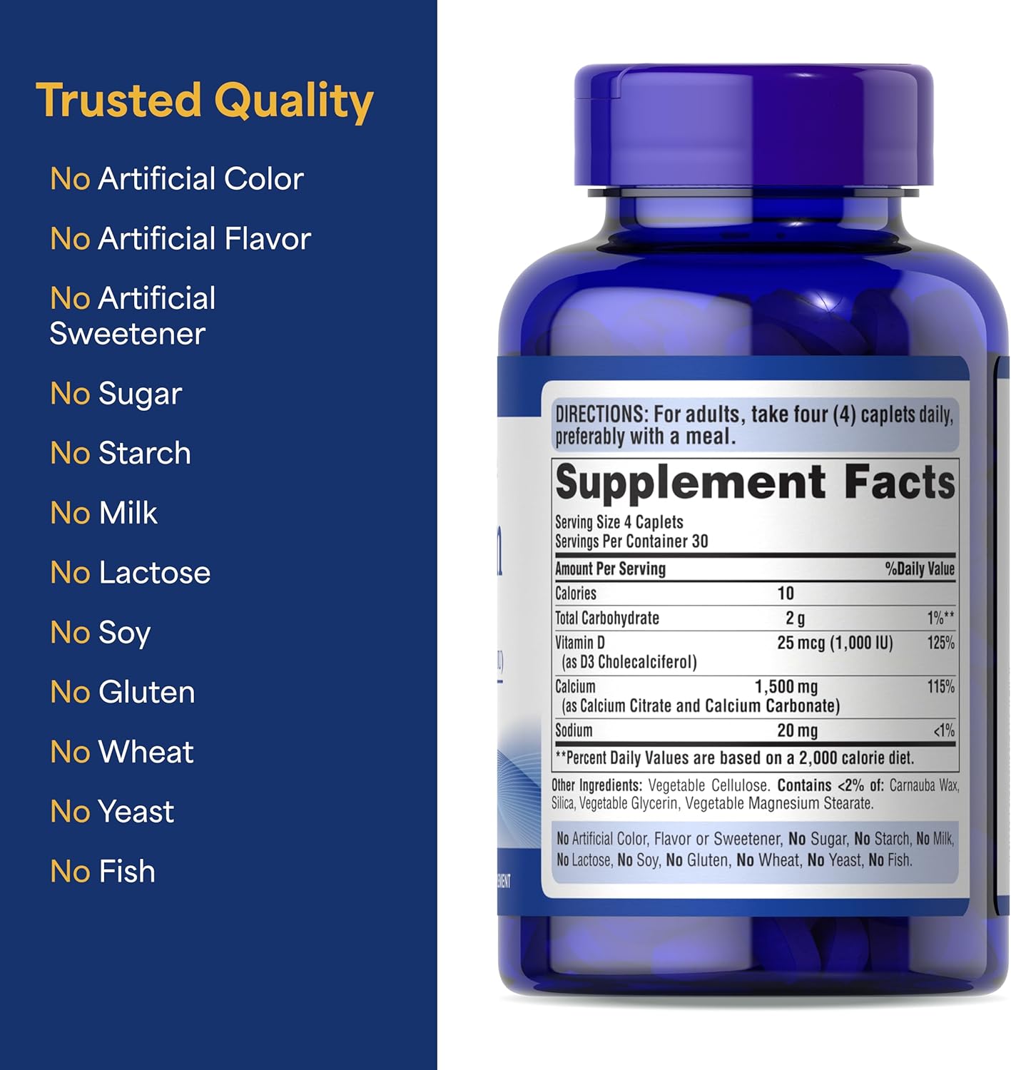 Puritan's Pride Triple Strength Coral Calcium 1500mg with Bone-Active™ | Dietary Supplement For Heart, Nerve, And Muscle Support, 2 Month Supply, 120 Rapid Release Capsules