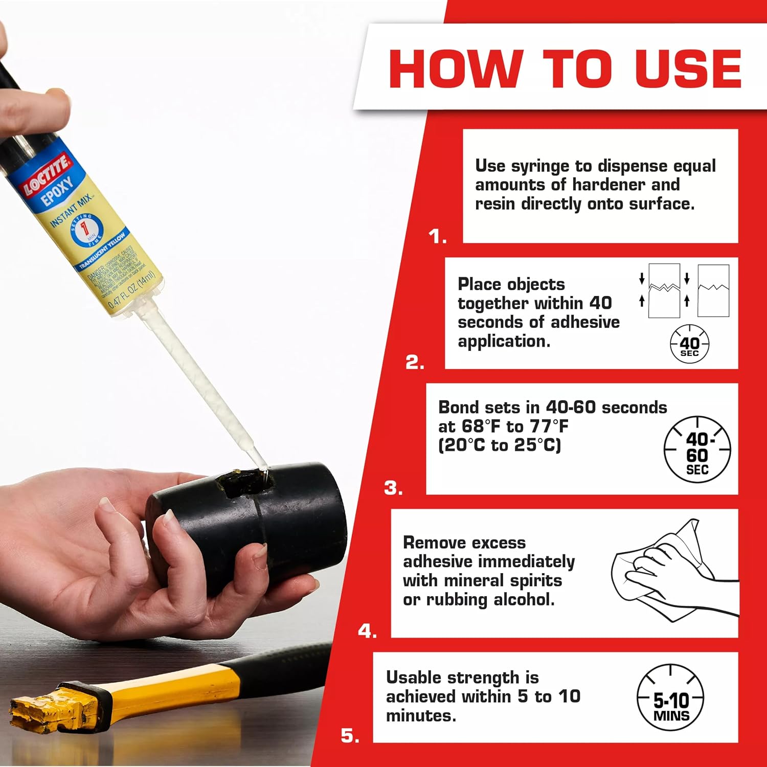 Loctite Epoxy Instant Mix 1 Minute, 0.47 fl oz