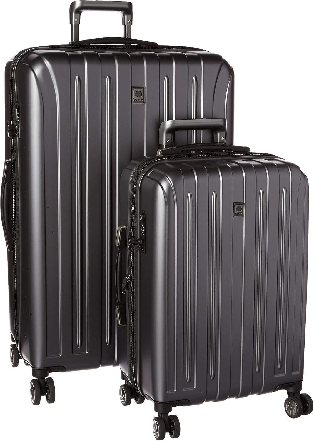 DELSEY PARIS Titanium Hardside Expandable Luggage with Spinner Wheels Carry-On Luggage, Graphite, Carry-On 19 Inch
