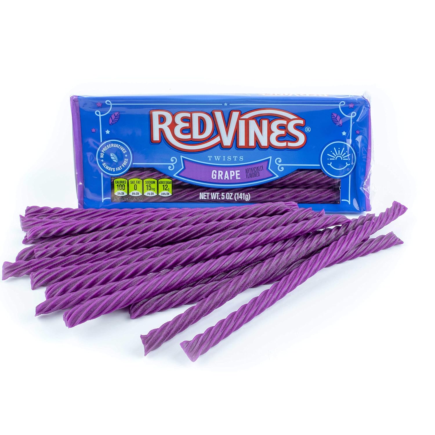 Red Vines Licorice Twists, Original Red Flavor, Soft & Chewy Candy, 4 Ounce (Pack of 24)