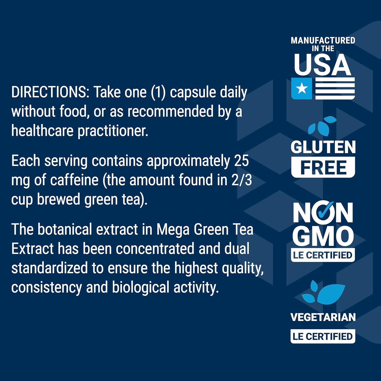 Life Extension Lightly Caffeinated Mega Green Tea Extract, Camellia sinensis Extract with Concentrated EGCG polyphenol Content, Gluten-Free, Non-GMO