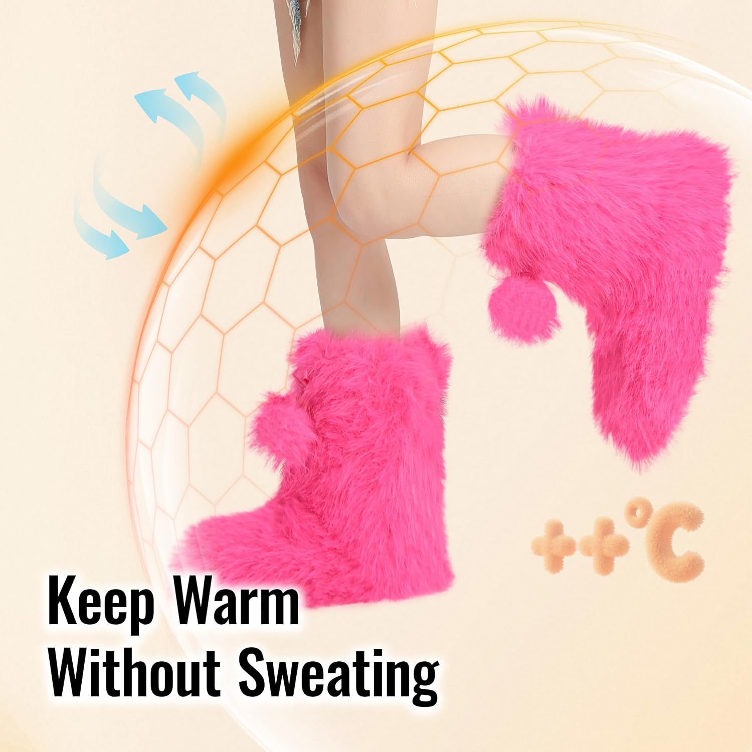 Home Slipper Women's Soft Fleece Plush Warm Indoor House Slipper Boots Shoes