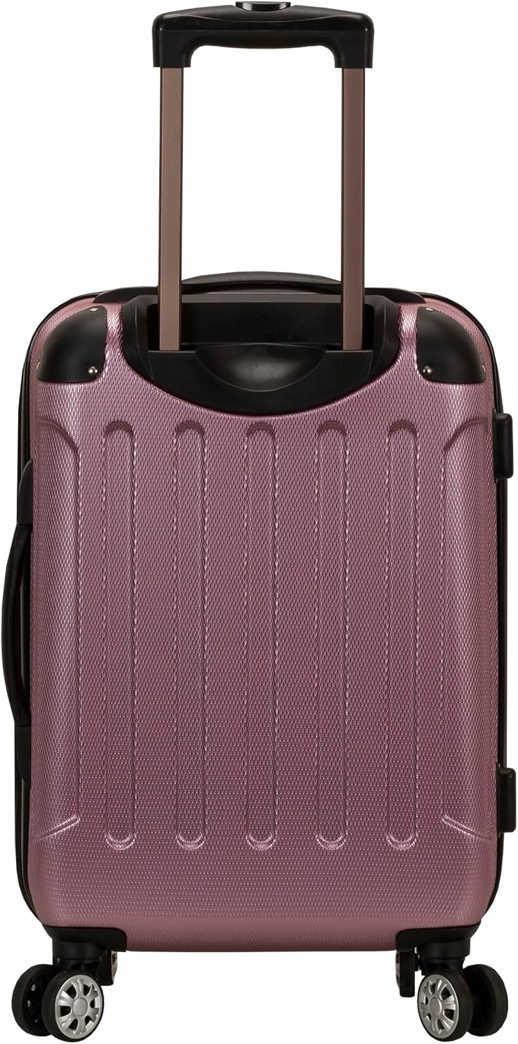 Rockland London Hardside Spinner Wheel Luggage, White, 3-Piece Set (20/24/28)