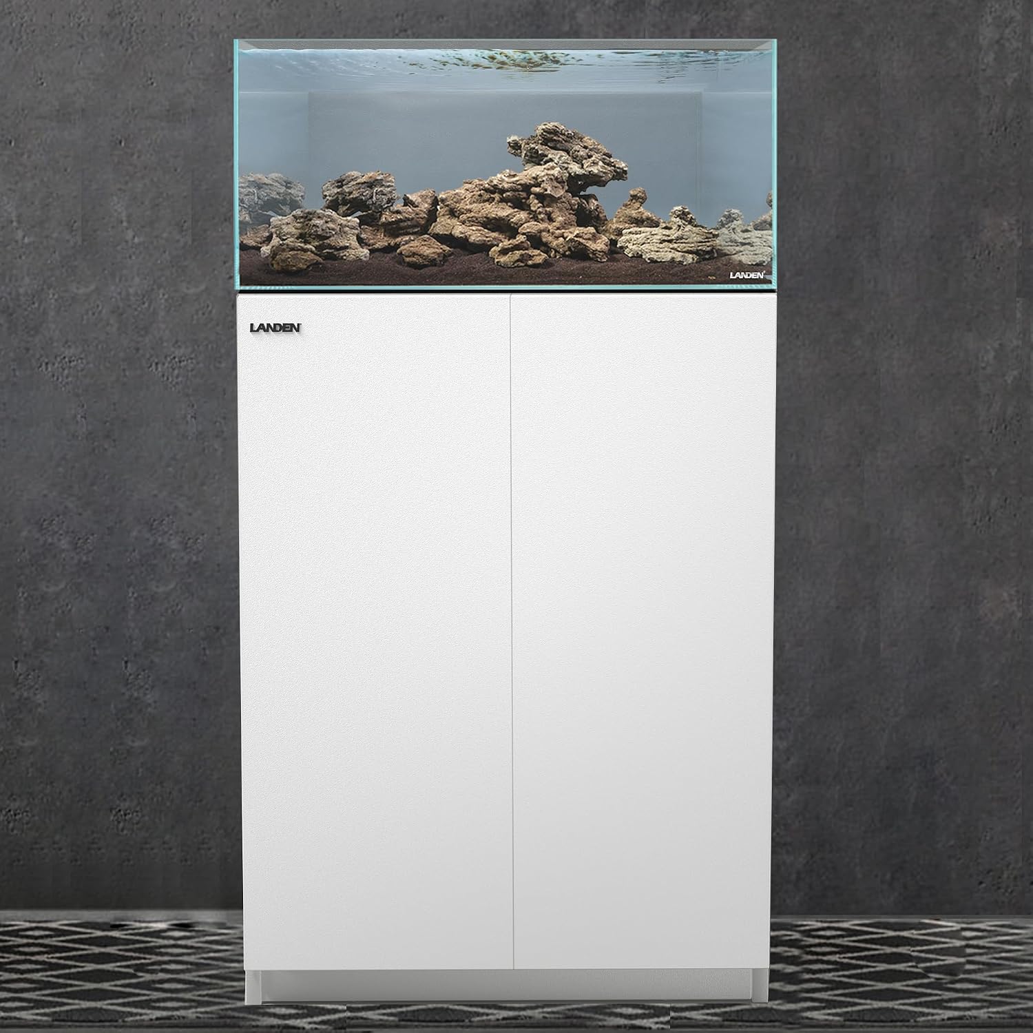 LANDEN Wooden Aquarium Stand & Cabinet, 20 Gallon Fish Tank, 17.7x17.7in