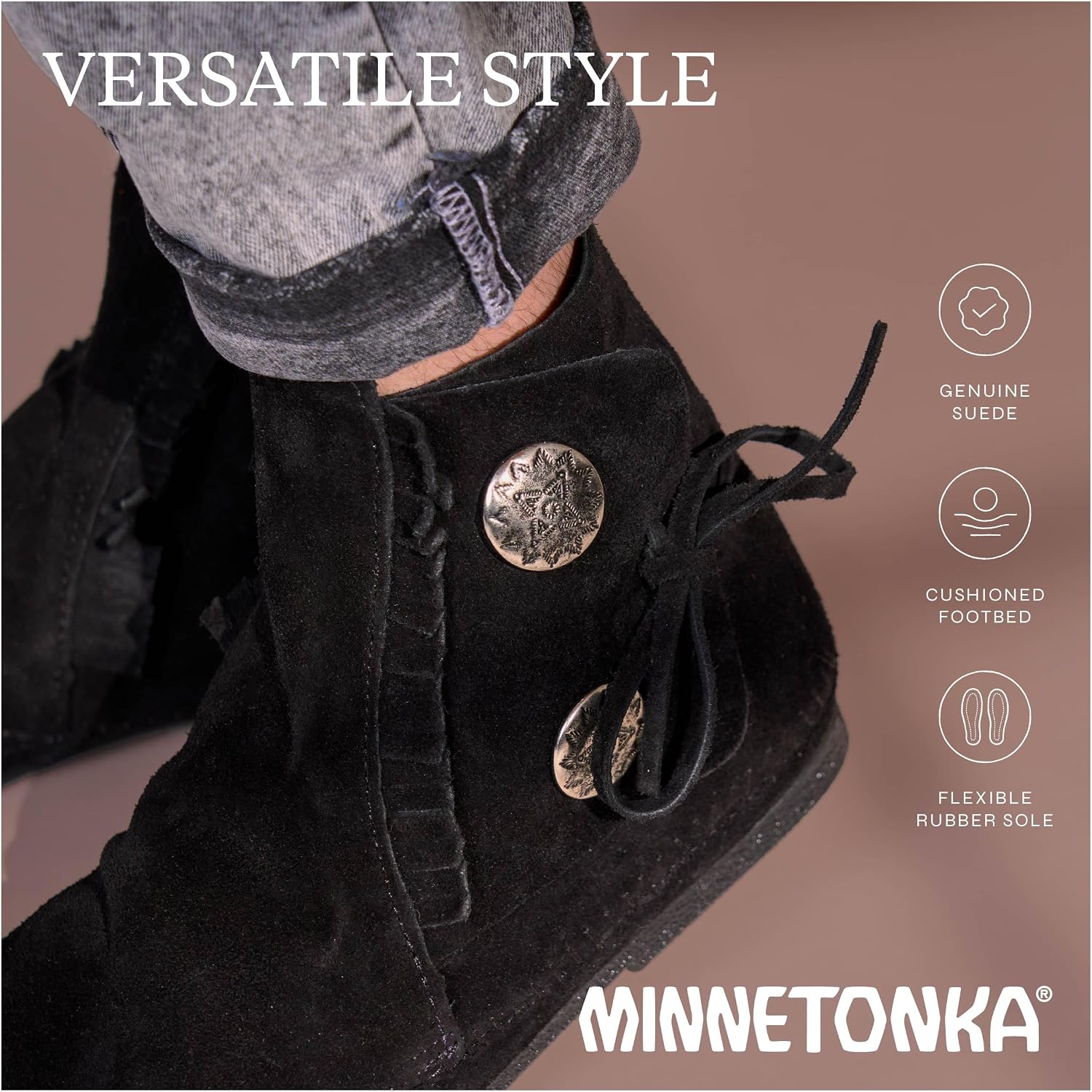 Minnetonka Men's Two Button Boot