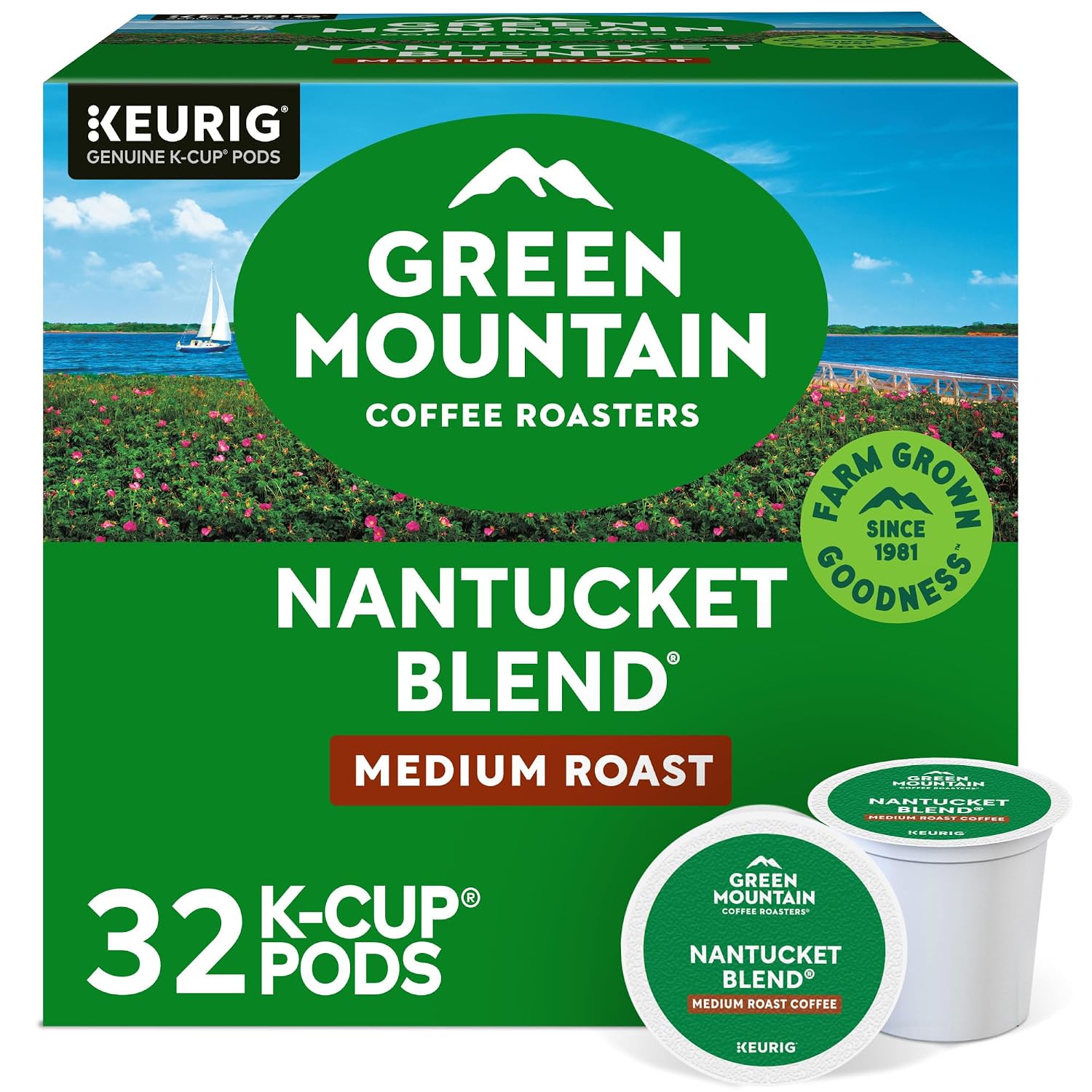 Green Mountain Coffee Nantucket Blend Keurig Single-Serve K-Cup Pods, Medium Roast Coffee, 96 Count