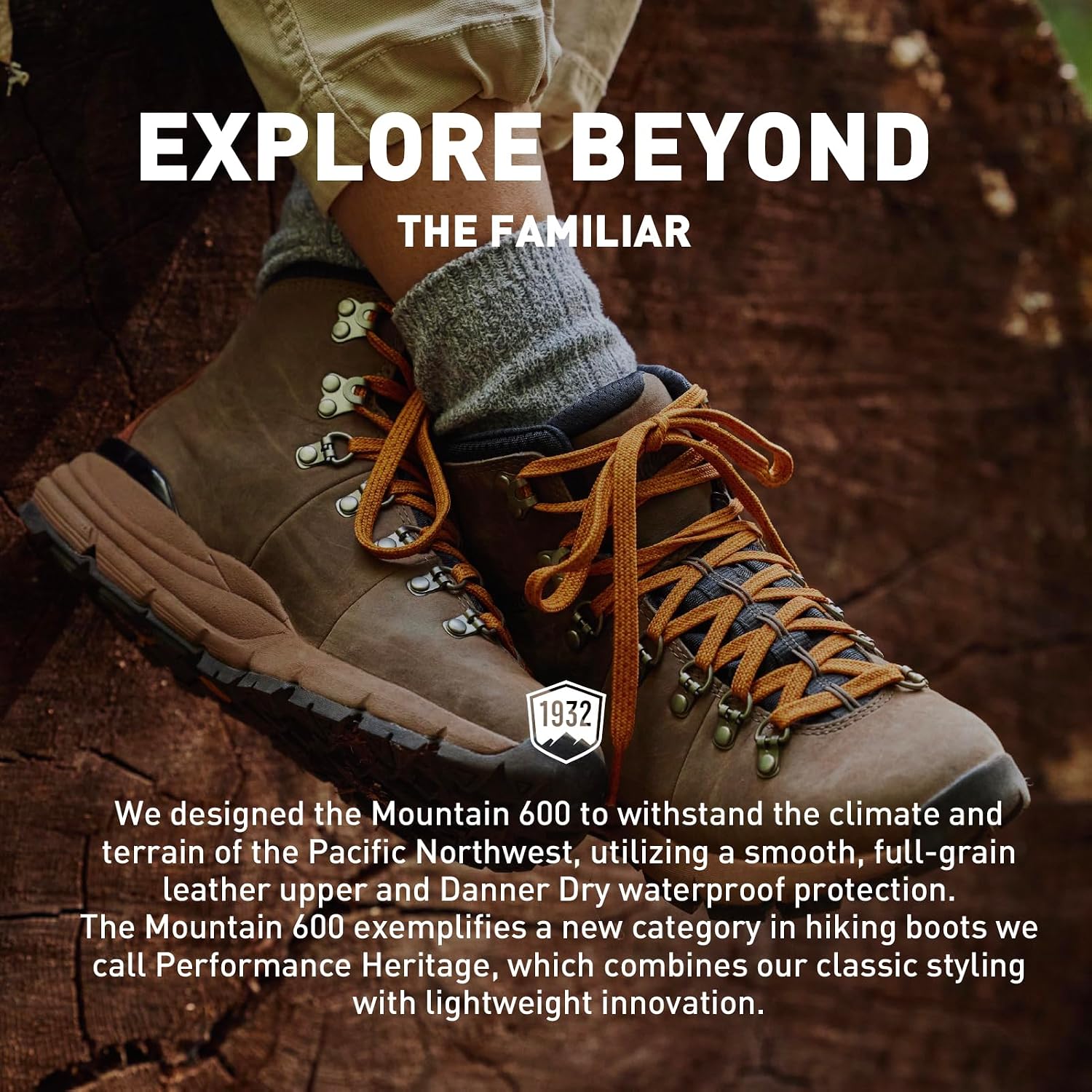Danner Mountain 600 Hiking Boots for Women - Waterproof, Durable Suede Upper, Breathable Lining, Triple-Density Footbed & Vibram Traction Outsole