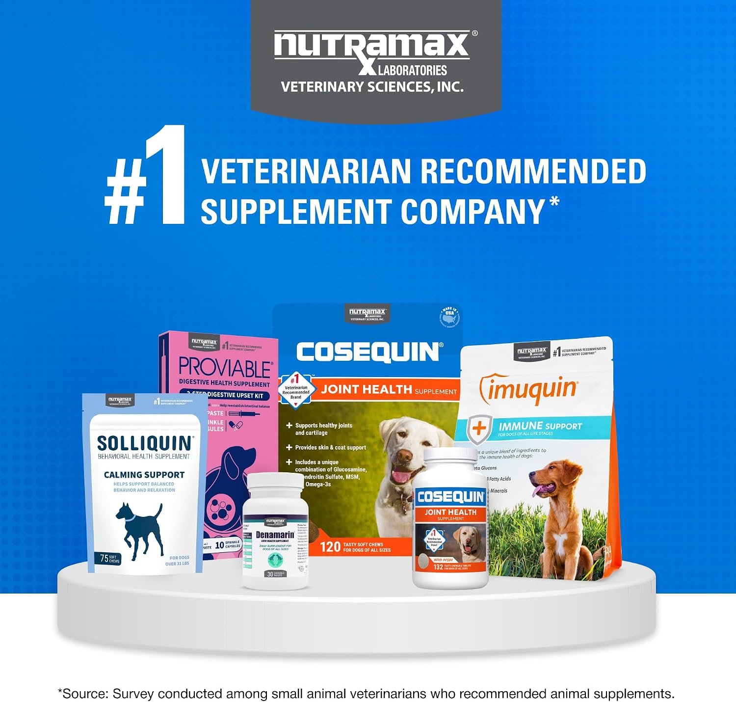 Nutramax Cosequin Joint Supplement for Dogs, Chewable Tablets, 132ct | Glucosamine + Chondroitin for Dogs with MSM, Supports Healthy Joints, All Breeds & Sizes, All Ages