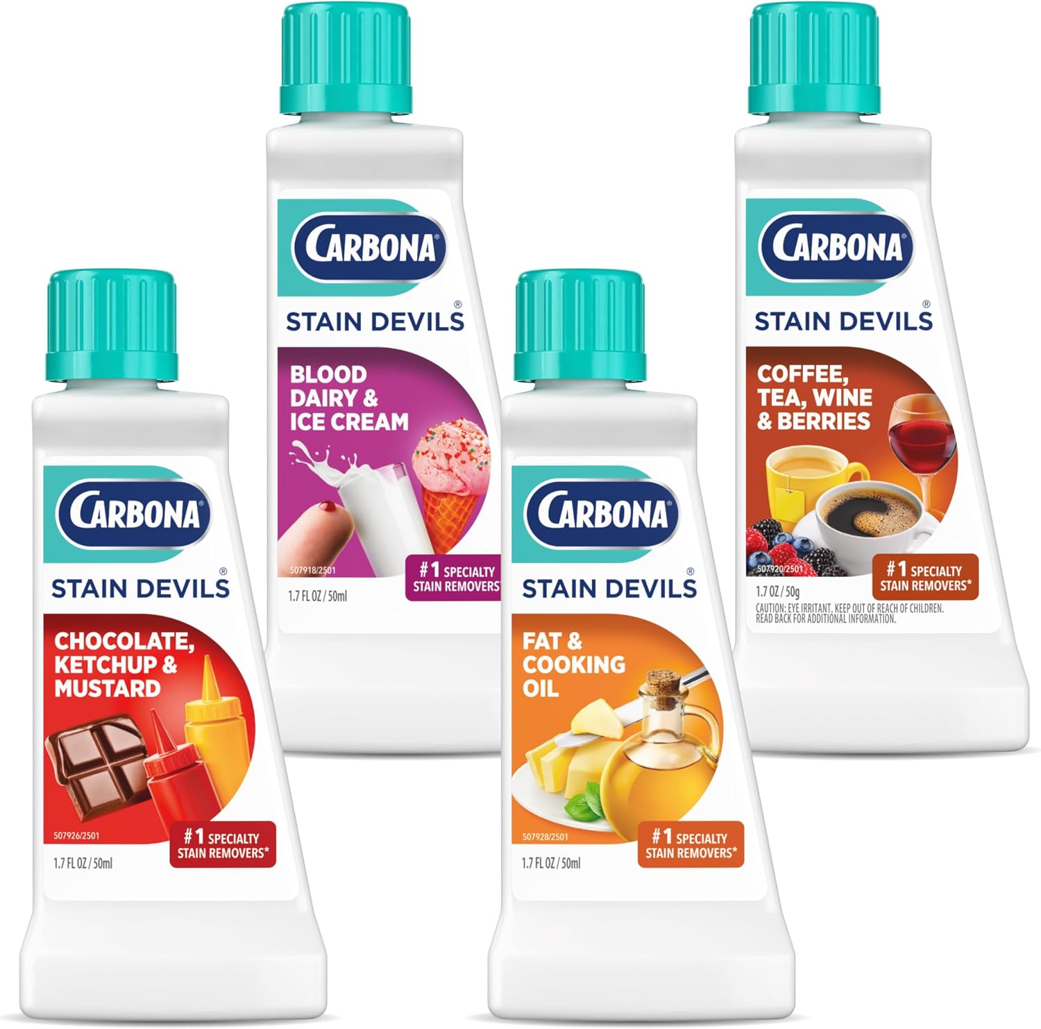 Carbona Liquid Stain Devil Food Clean Up Combo Set | Spot Stain Remover for Clothes