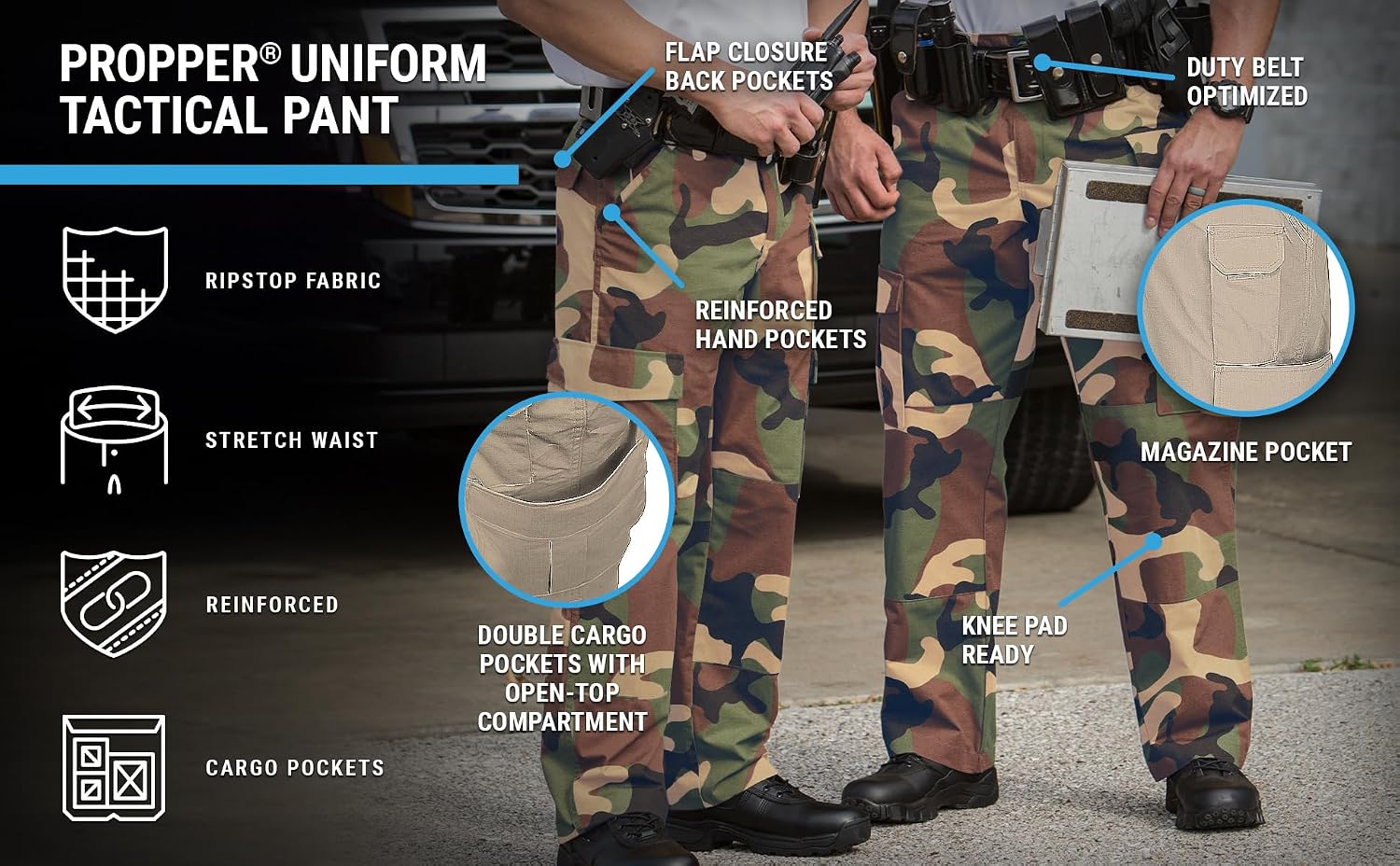 Propper Men's Tactical Uniform Pant | Ripstop Fabric Tactical Pants, Uniform Pants for Law Enforcement