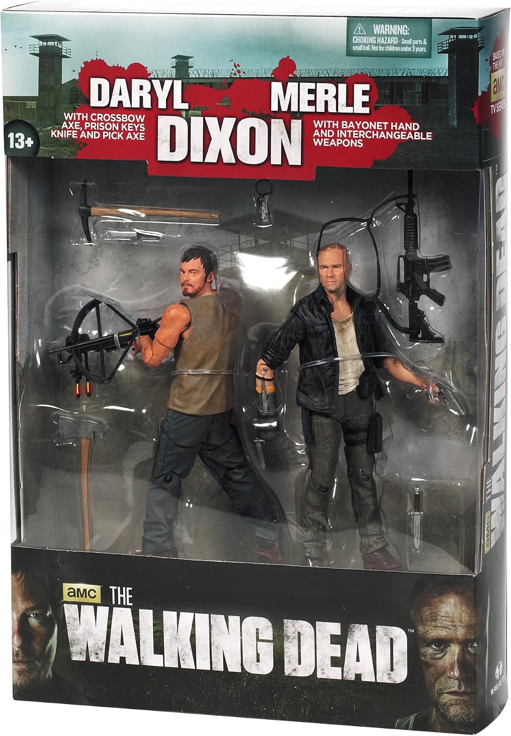 McFarlane Toys The Walking Dead TV Series 4 Dixon Brother Action Figure Playset, 2-Pack