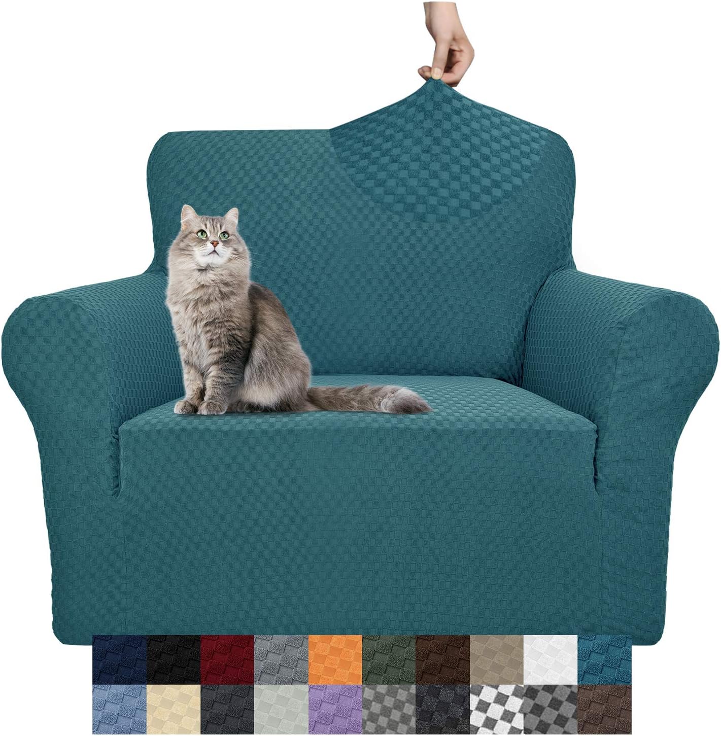 YEMYHOM Couch Cover Latest Jacquard Design High Stretch Sofa Covers for 2 Cushion Couch