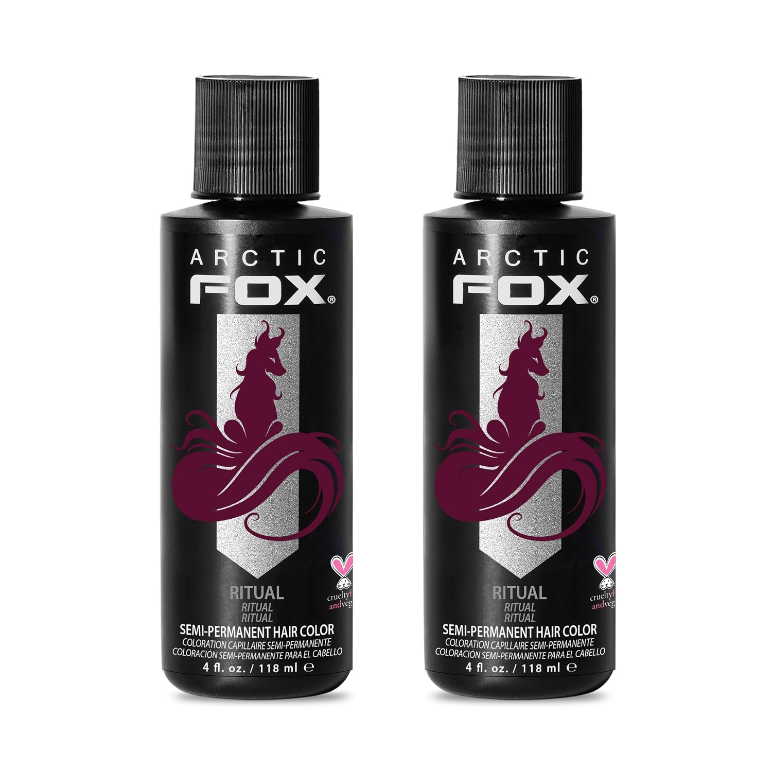 ARCTIC FOX Virgin Pink Semi-Permanent Hair Color - Vegan - 4 fl oz | Vivid and Vibrant, Cruelty Free, Ammonia Free, Peroxide Free, , Cream Formula