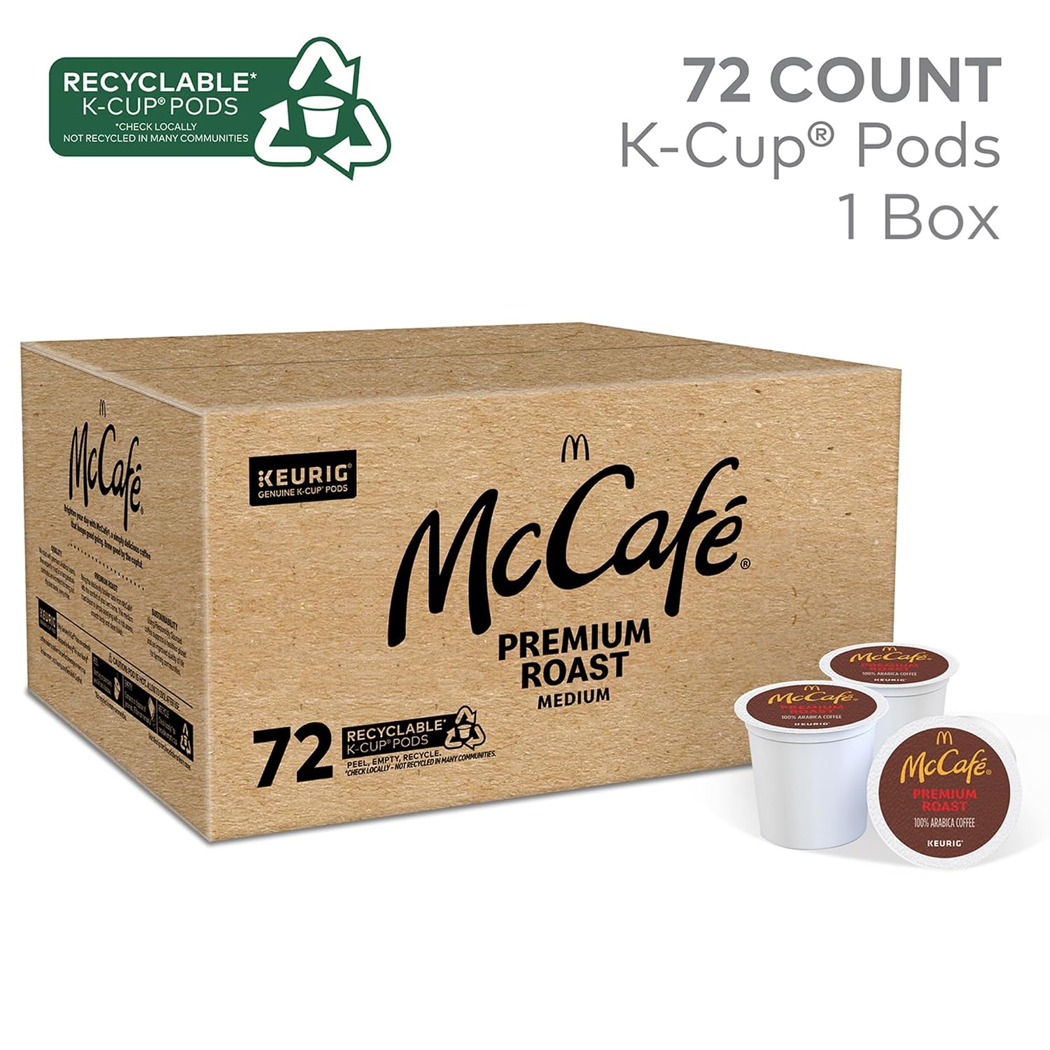 McCafe Premium Roast Coffee, Single Serve Keurig K-Cup Pods, Medium Roast, 84 Count