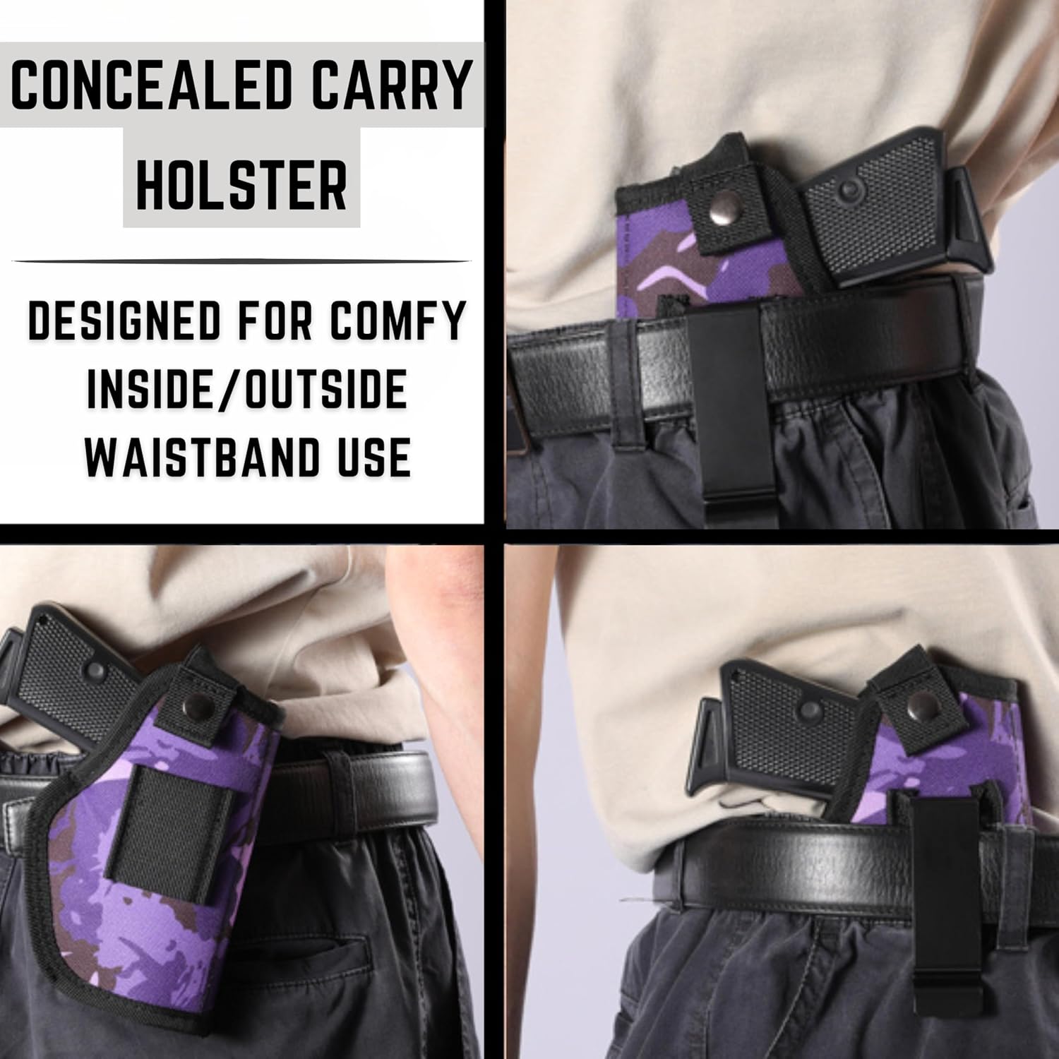 Gun Holsters for Men/Women, 380 Holster for Pistols, Universal Airsoft Right/Left, IWB/OWB 9mm Holsters for Concealed Carry, Fits Glock