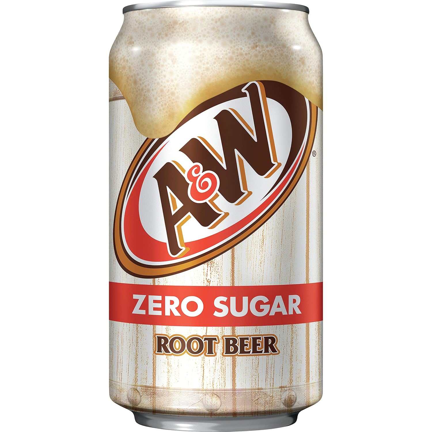 A&W Zero Sugar Root Beer Soda, 12 fl oz cans, 12 count