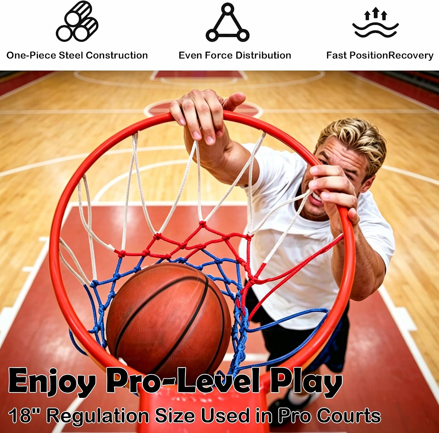 Rakon 18" Solid Replacement Basketball Rim