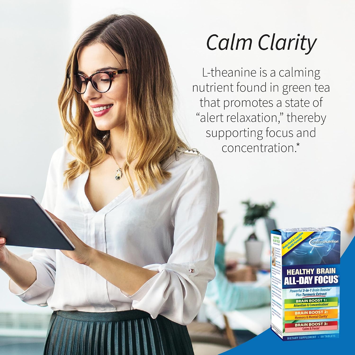 Applied Nutrition Healthy Brain All-Day Focus Cognitive Support (2 Pack)