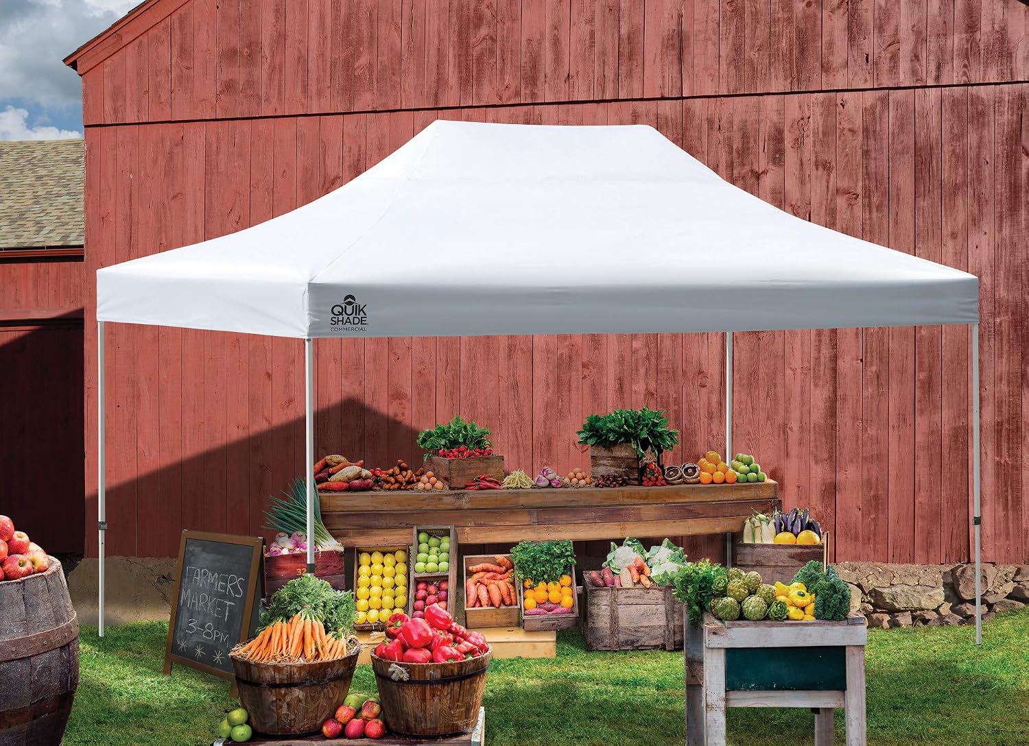 Quik Shade Commercial 10 x 10 ft. Straight Leg Canopy, White