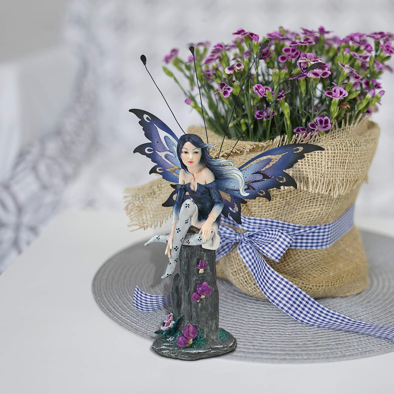 Design Toscano QS232725 Sapphire, The Pepperwand Fairy Statue,full color