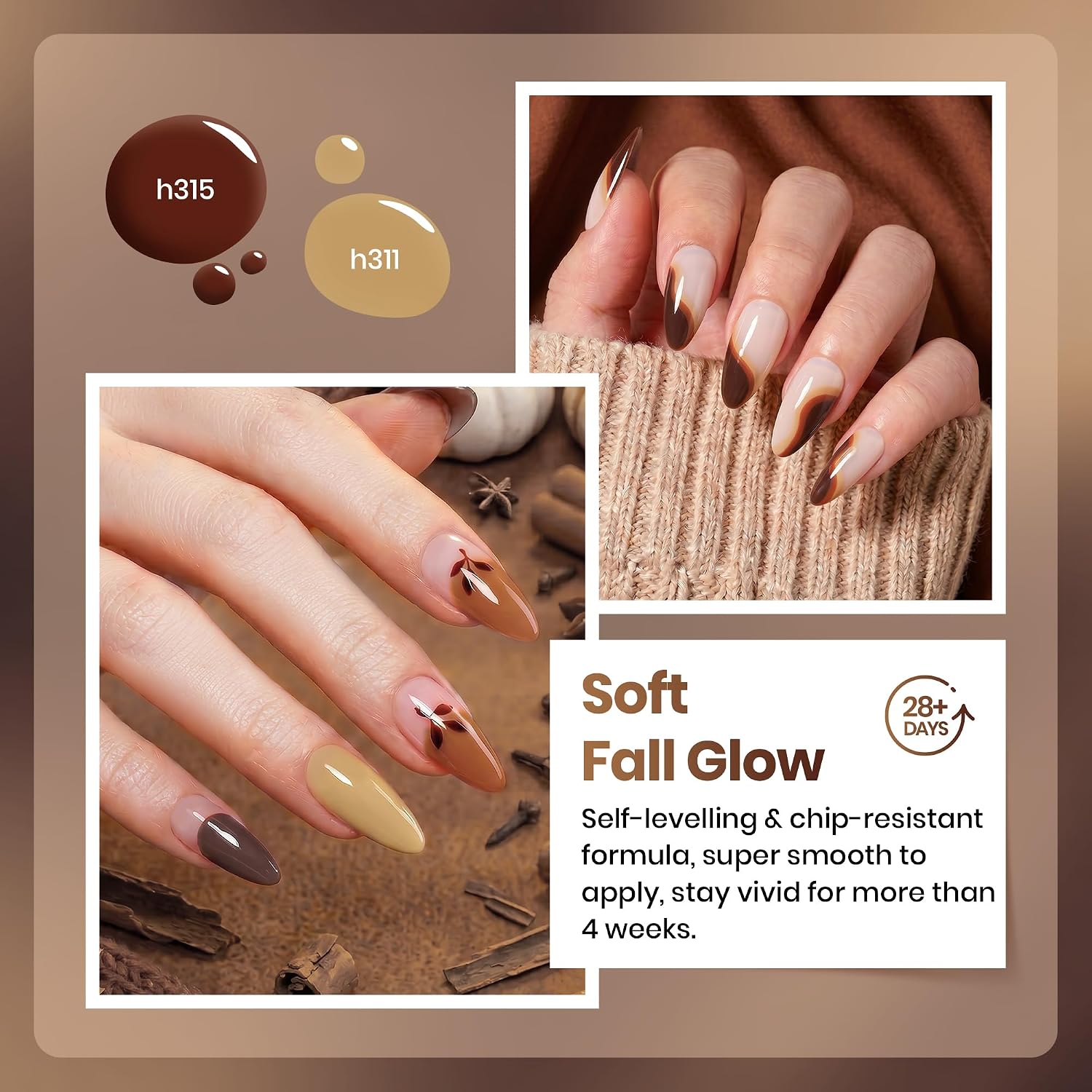 Beetles Green Gel Polish Set, 6 Colors Misty Forest Collection
