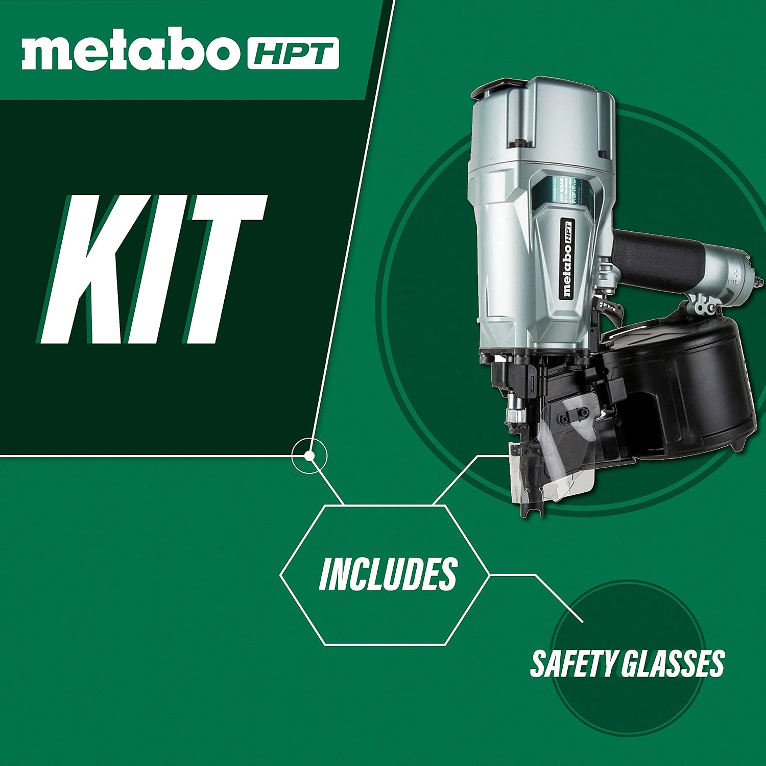 Metabo HPT Coil Framing Nailer | Pro Preferred Brand of Pneumatic Nailers | 15 Degree Magazine | Accepts 2-Inch up to 3-1/4-Inch Nails | Ideal for