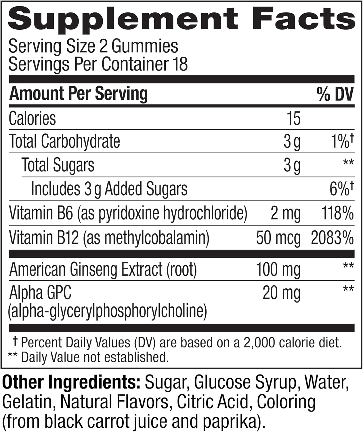 OLLY Laser Focus Gummy Supplement,* Ginseng Extract, Alpha GPC - 36 Count