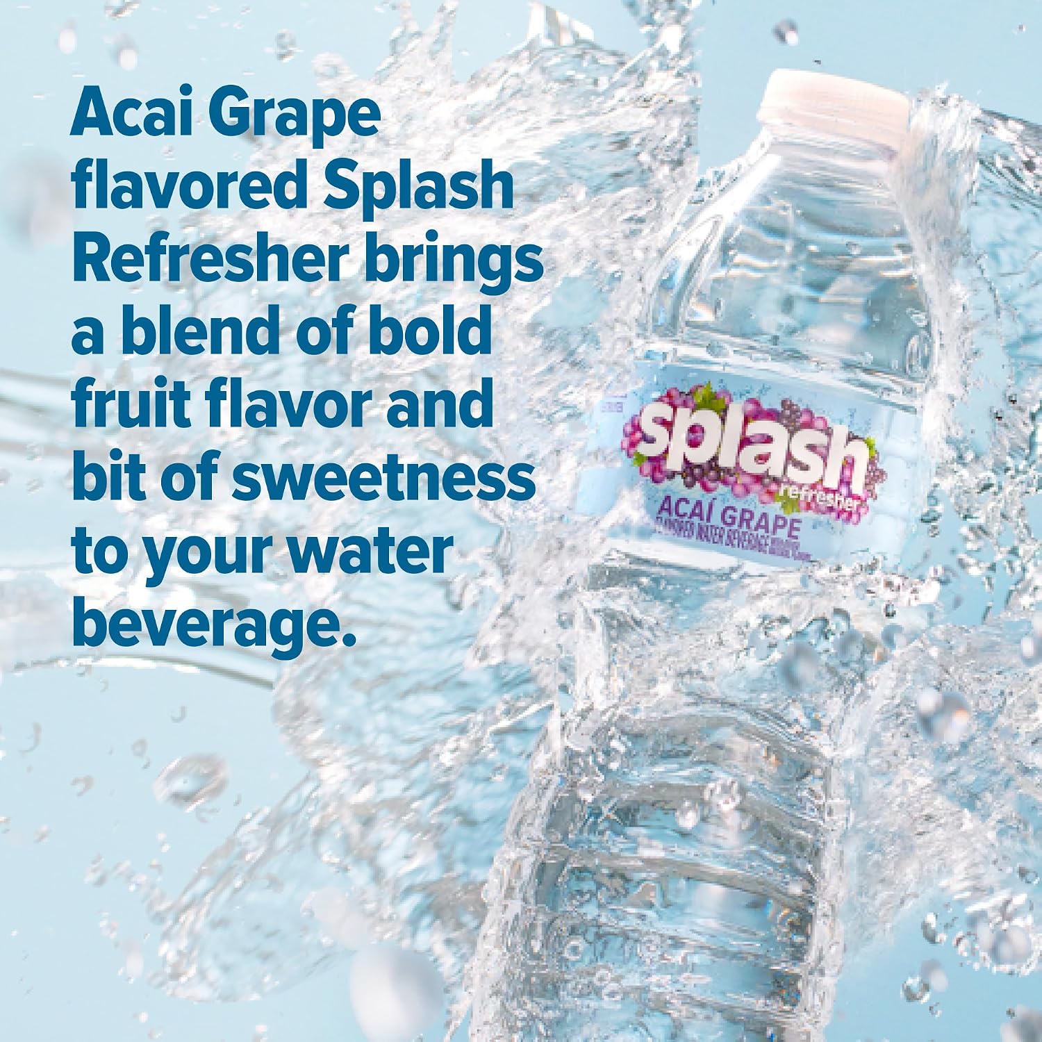 SPLASH REFRESHER Flavored Water Bottles, Mandarin Orange - 6 Pack | Refreshing Flavored Bottled Water with Electrolytes - Zero Sugar & Zero Calories - 16.9 Fl Oz