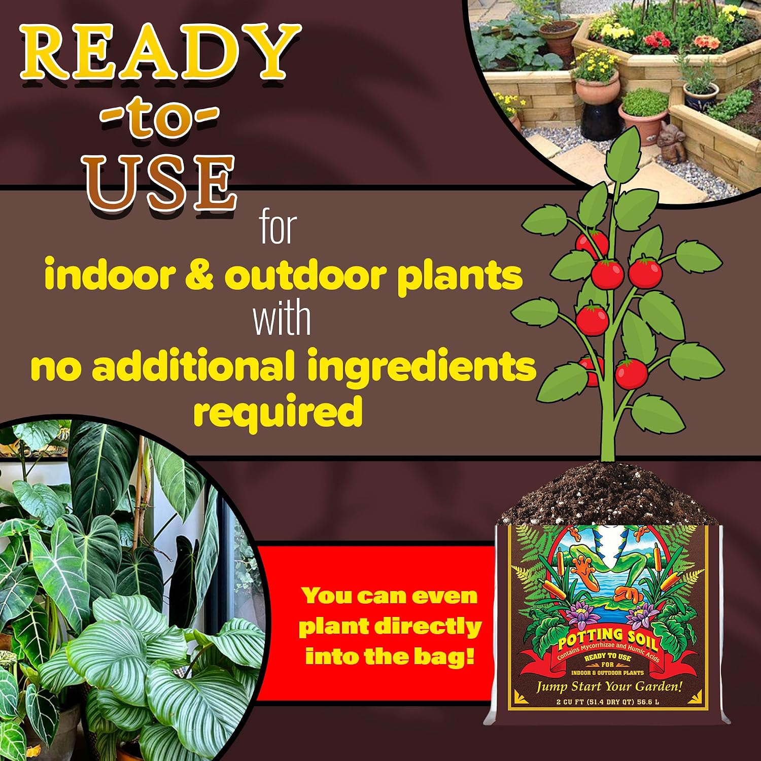 FoxFarm Happy Frog Potting Soil, 2cu ft (Pack of 2) - for Indoor/Outdoor Container Plants - Contains Mycorrhizae and Humic Acids