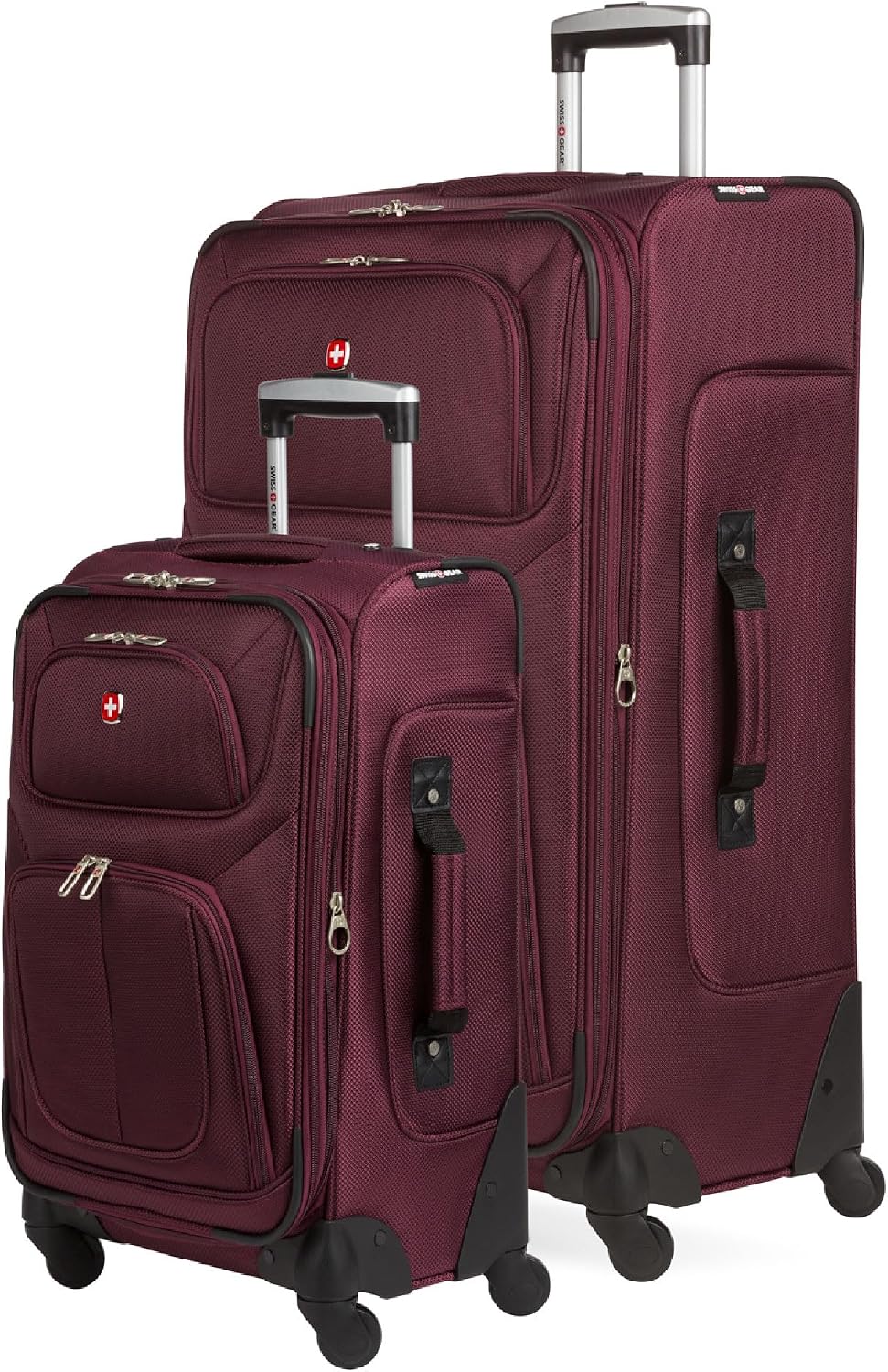 SWISSGEAR Sion Carry-On Spinner Luggage, Softside Expandable, Lightweight Suitcase, Dark Grey, 22.75-Inch