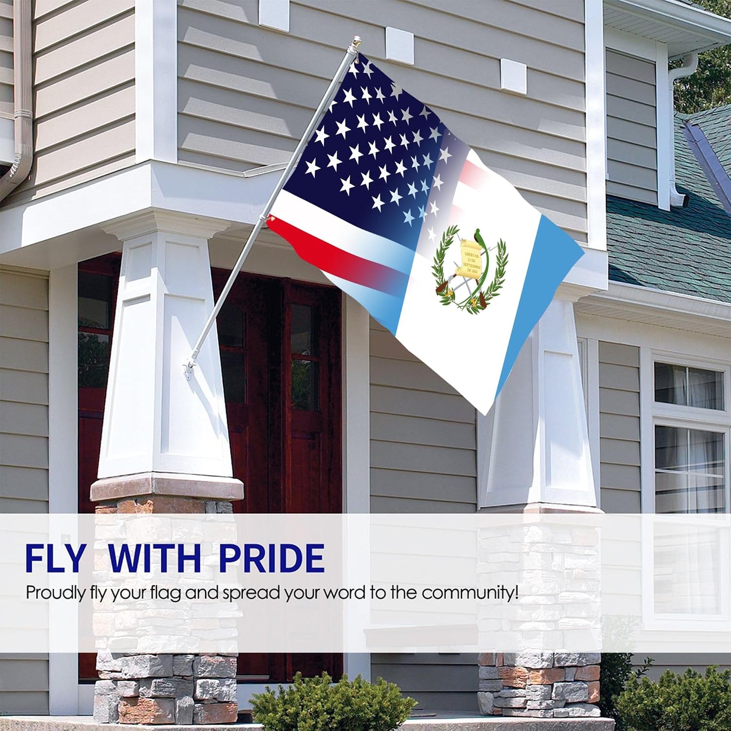 Nicaragua Nicaraguan And American Flag America USA 3x5 Ft Patriotic Banner Outdoor Indoor Decoration National Flags for Garden Car Yard Outside Decor
