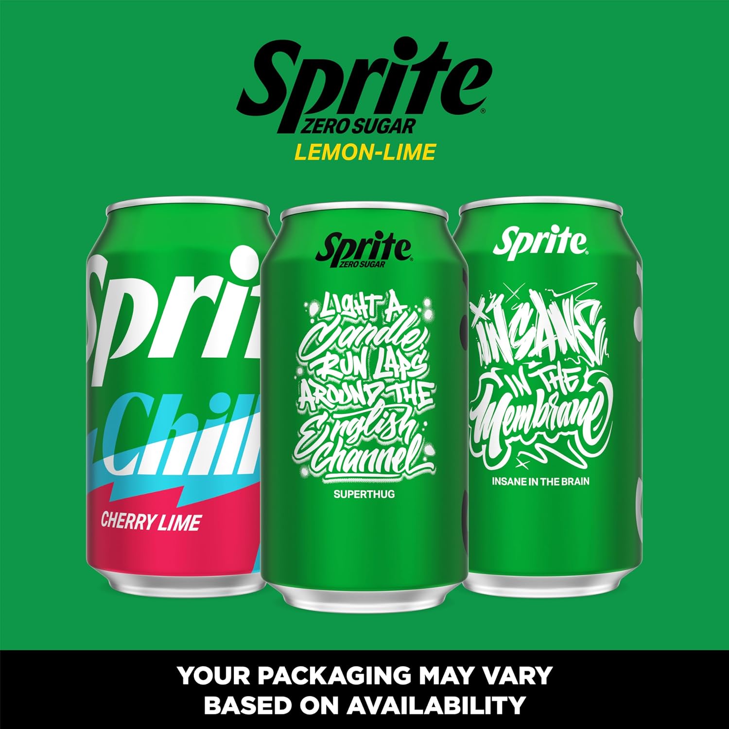 Sprite Lemon-Lime Caffeine-Free Soda Soft Drink Cans, 12 fl oz, 12 Pack | Fridge pack, naturally flavored soft drink, carbonated