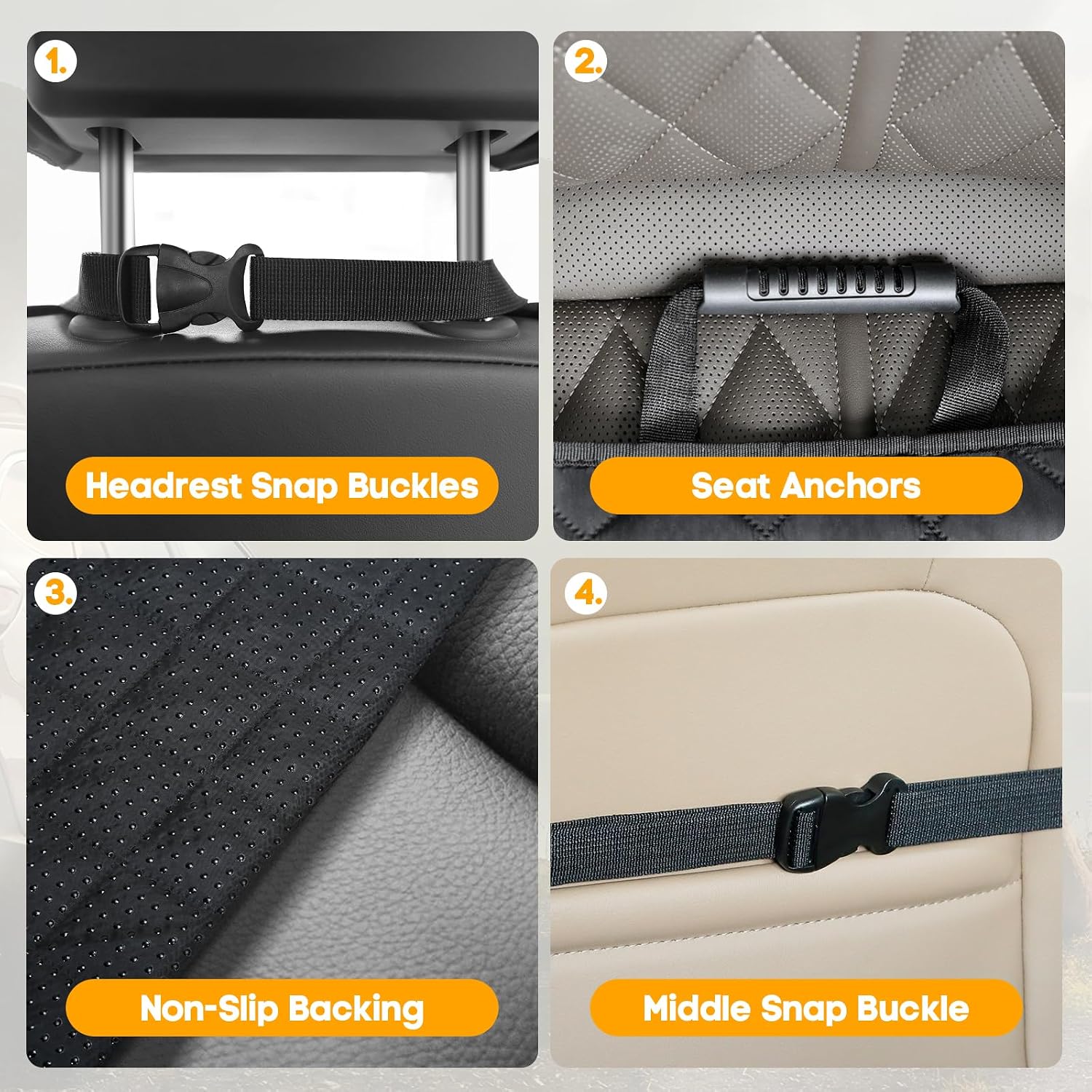 PETICON Waterproof Front Seat Car Cover 2 Pack, Full Protection