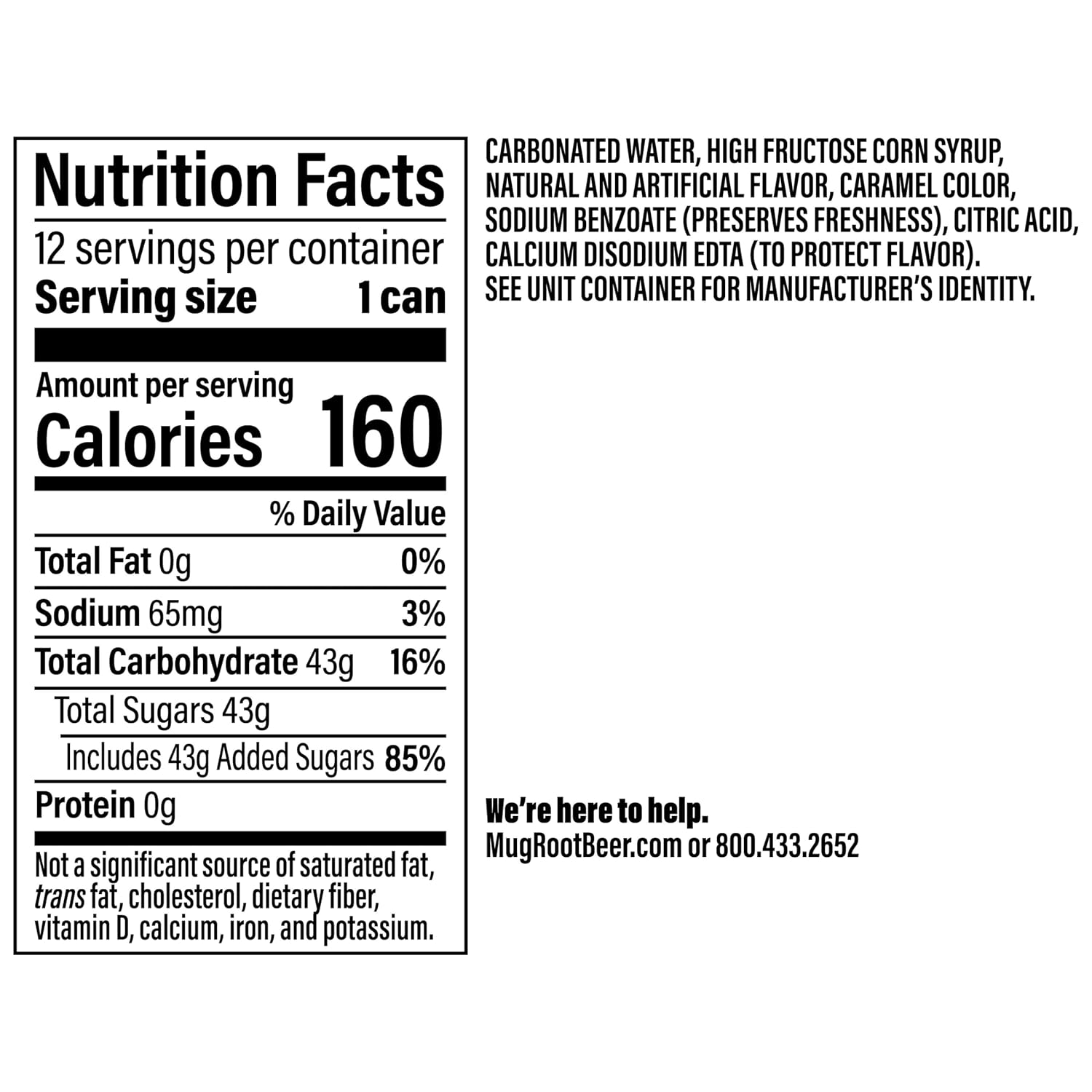 Mug Root Beer, 12 Fl Oz Cans (Pack of 12)