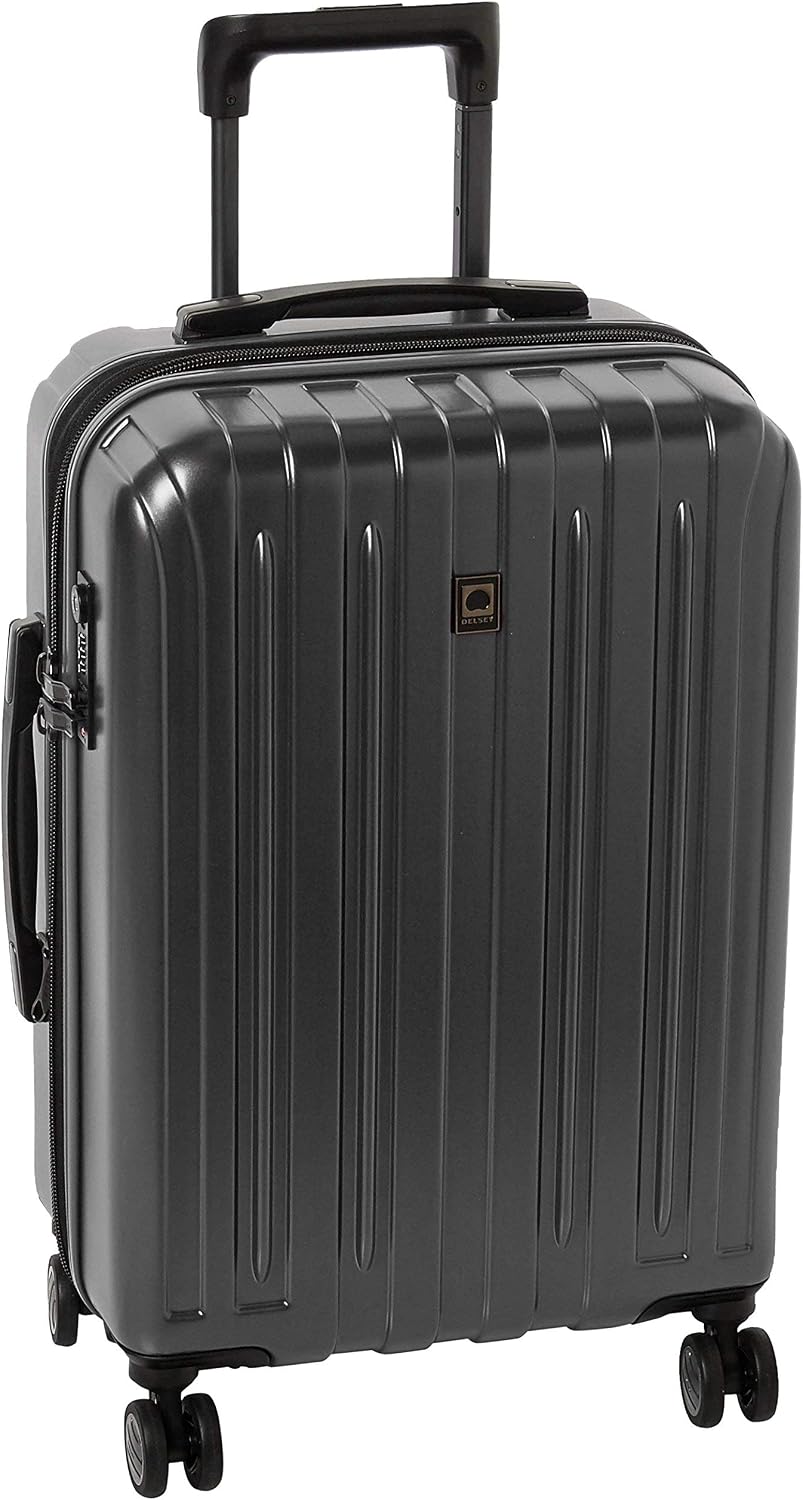DELSEY PARIS Titanium Hardside Expandable Luggage with Spinner Wheels Carry-On Luggage, Graphite, Carry-On 19 Inch