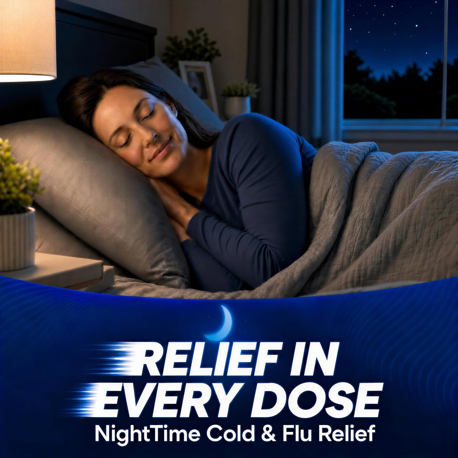 AXIV Nighttime Cold & Flu Relief Softgels, Multi-Symptom Nighttime Relief for Headache, Fever, Sore Throat, Minor Aches and Pains, Sneezing, Runny Nose, and Cough 24 Count