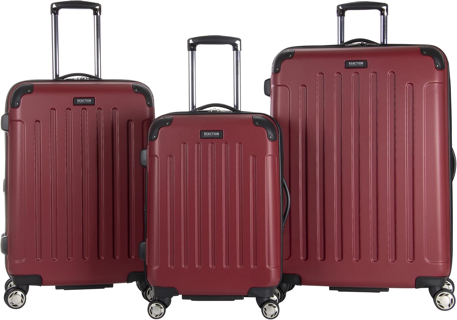 Kenneth Cole REACTION Renegade Luggage Expandable 8-Wheel Spinner Lightweight Hardside Suitcase, Champagne, 20-Inch Carry On