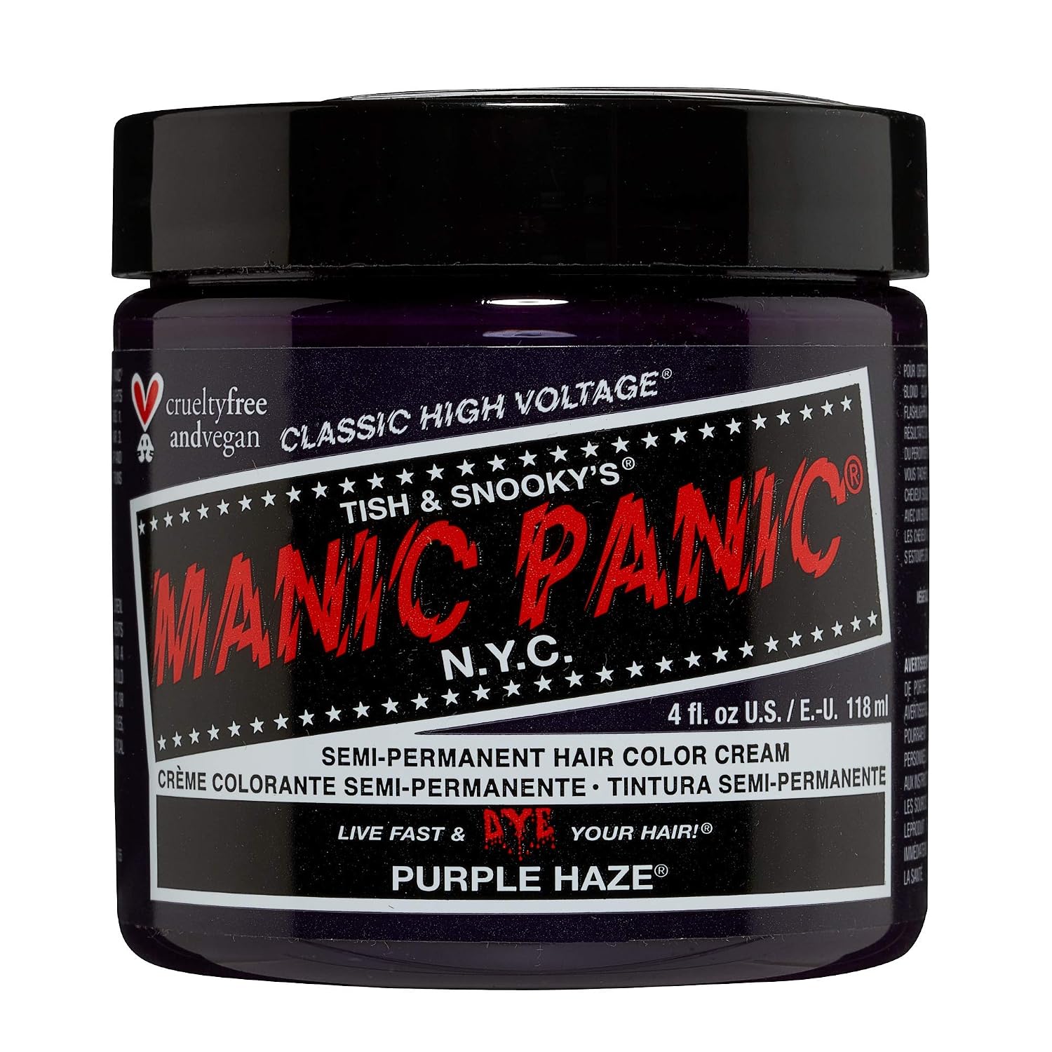 MANIC PANIC Classic Cotton Candy Pink Semi Permanent Hair Color - Bright Pink Hair Dye for Women & Men That Lasts 4-6 Weeks - Vegan, Ammonia & Cruelty-Free - Create & Mix Custom Shades (4oz / 2pk)