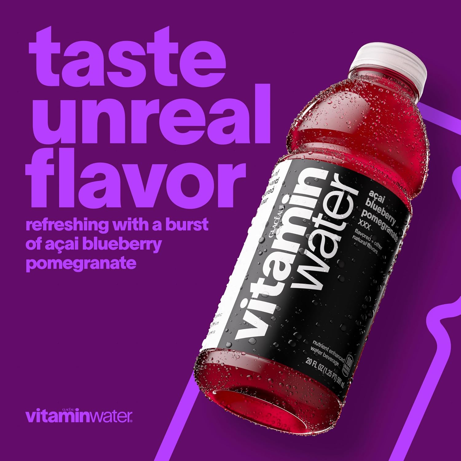 vitaminwater Power-C Dragonfruit Water Beverage, 16.9 fl oz, 6 pack | Bottled, nutrient-enhanced flavored water drink with 90 calories per bottle, antioxidants, and vitamins