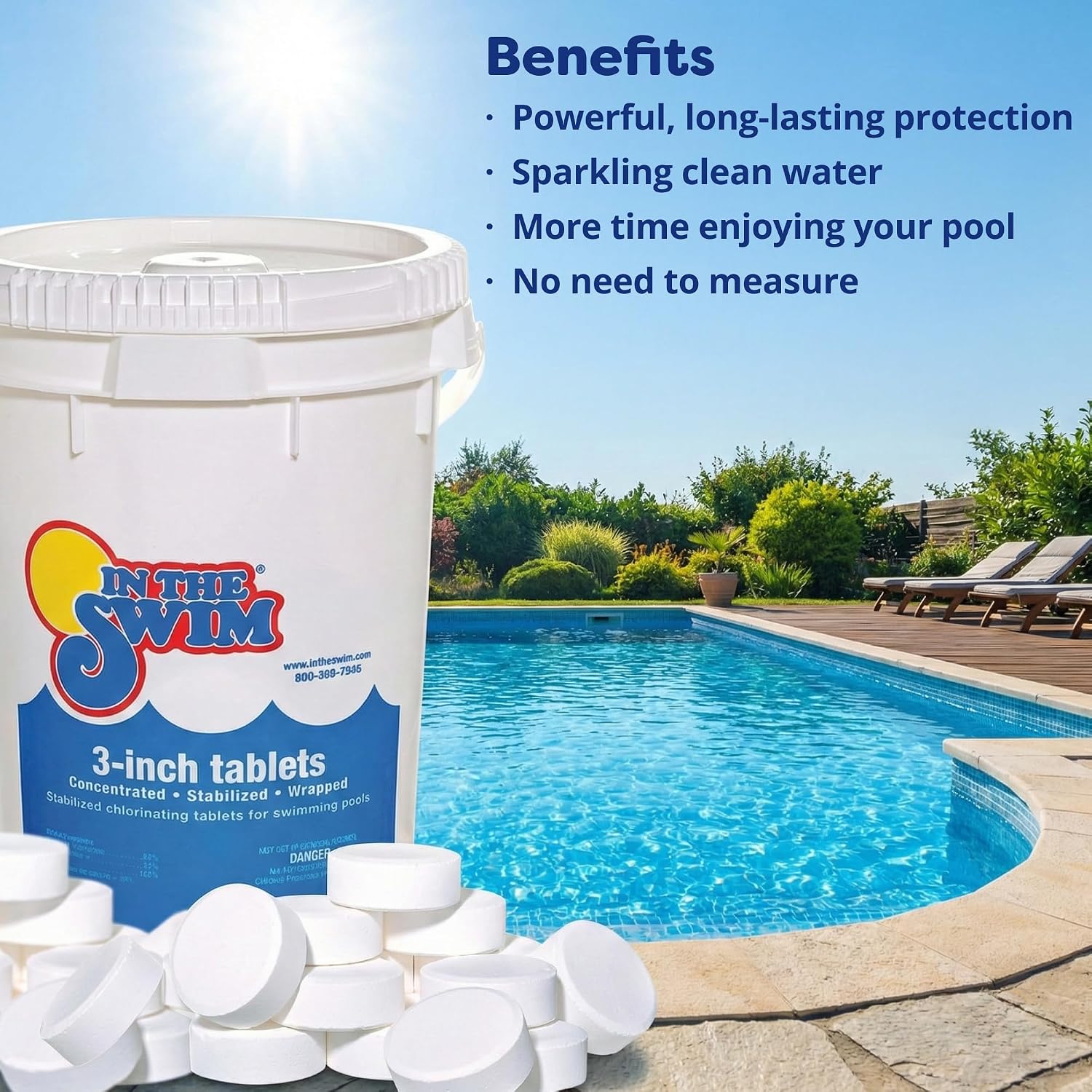 In The Swim Pool Basic Opening Chemical Start Up Kit - Above Ground and In-Ground Swimming Pools - Up to 7,500