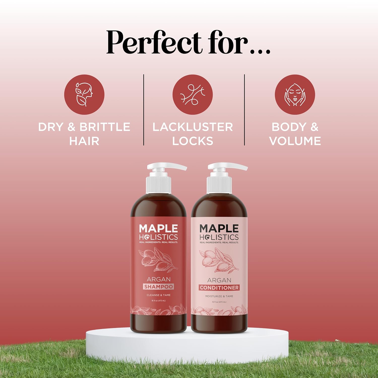 Sulfate Free Shampoo and Conditioner Set - Tea Tree Sage and Rosemary Shampoo and Conditioner for Dry Flaky Scalp Care - Deep Cleansing Color Safe Shampoo and Conditioner for Damaged Dry Hair Care
