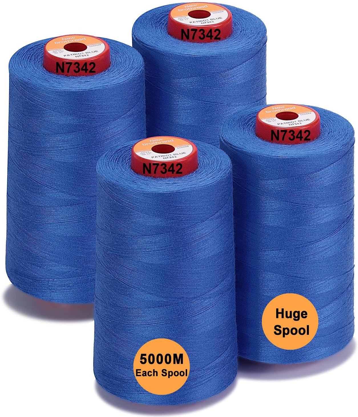 New brothread 4 Large Cones All Purpose Polyester Thread -Cream