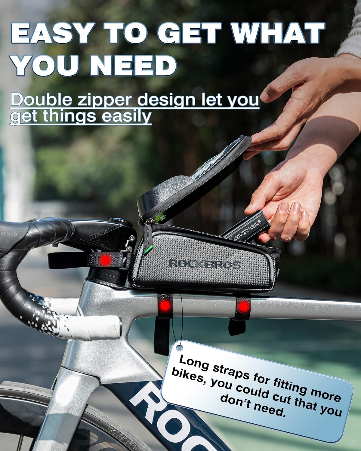 ROCKBROS Bike/Bicycle Phone Front Frame Bag, Waterproof