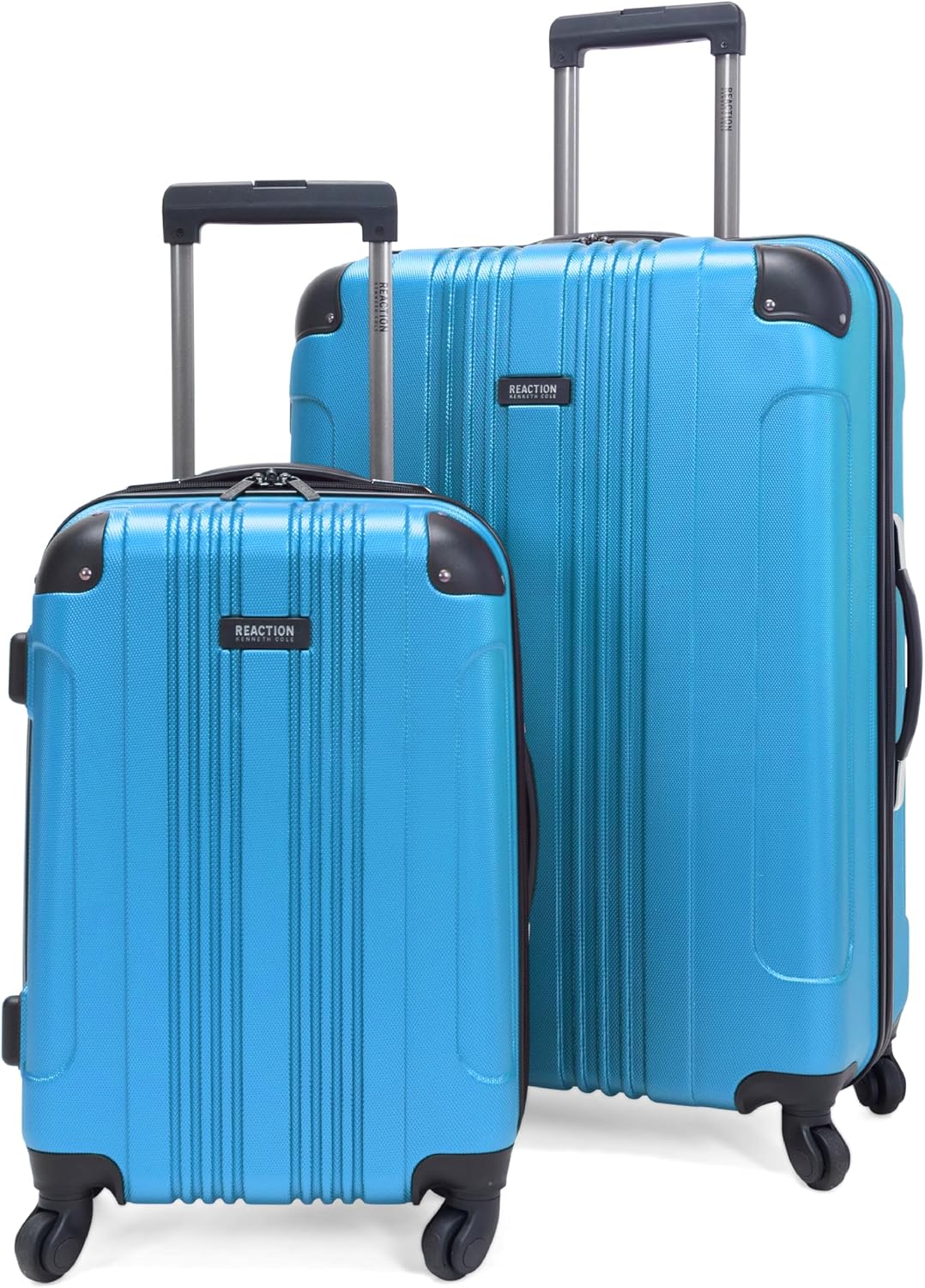 Kenneth Cole REACTION Out of Bounds Lightweight Hardshell 4-Wheel Spinner Luggage, Teal, 20-Inch Carry On