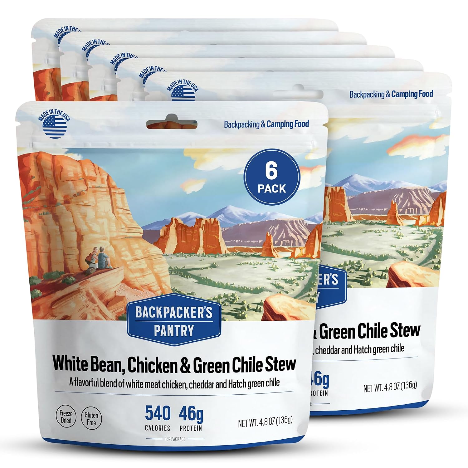 Backpacker's Pantry Lasagna | 1-Pack | 29g Protein | 620 Cal | Vegetarian, Nut Free | Made in the USA | Freeze Dried Meal & Camping Food