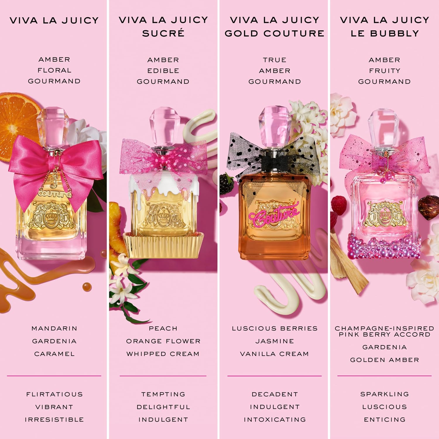Juicy Couture Viva La Juicy Eau De Parfum, Women's Perfume with Notes of Mandarin, Gardenia & Caramel, Floral & Sweet Perfume for Women, EDP Spray