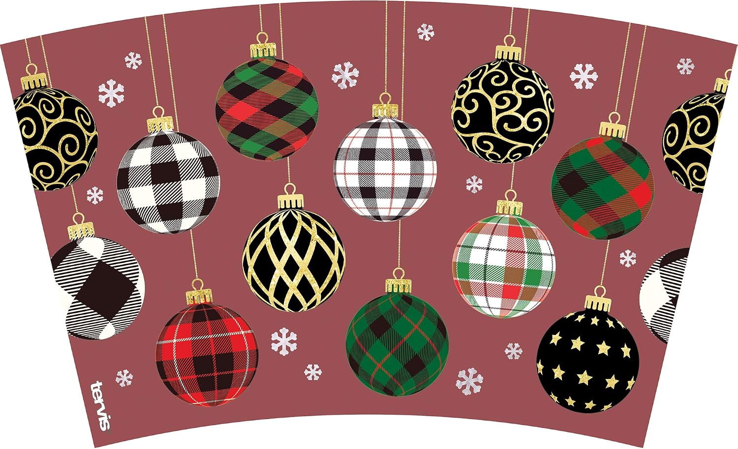 Tervis Christmas Holiday Ornaments Made in USA Double Walled Insulated Tumbler Travel Cup Keeps Drinks Cold & Hot, 24oz, Classic