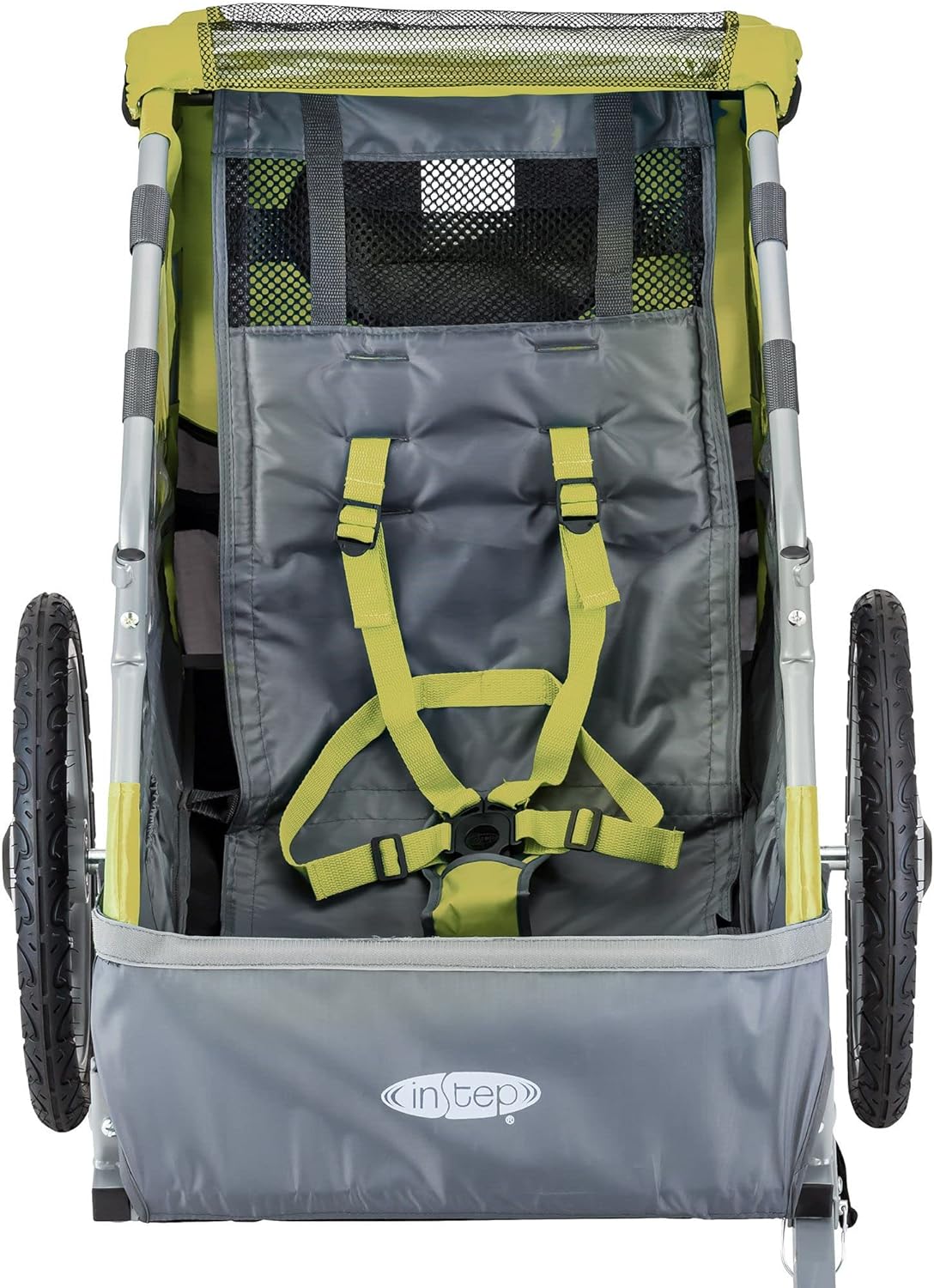Sync Single Seat Bike Child Trailer, Max Weight 40 lbs., 5-Point Harness, Folding Frame, Quick Release Wheels, Easy Storage
