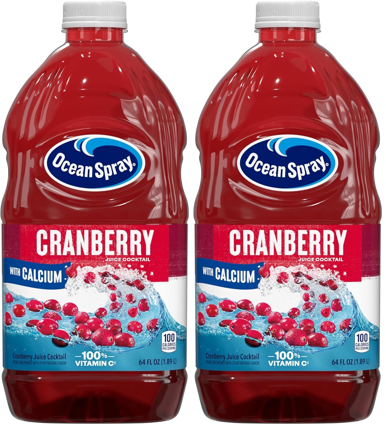 Ocean Spray® Cran-Apple™ Juice Drink, 64 Ounce Bottle, 8 Count | Ocean Spray® Cran-Apple™ Juice Drink, Made with Real Fruit Juice, 64 Fluid Ounce Bottle